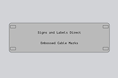 Large Embossed Cable Label