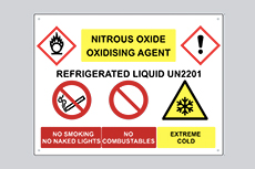Gas Warning Printed Plastic