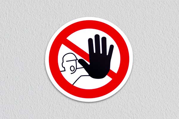 Redondo stop no - Plástico impreso