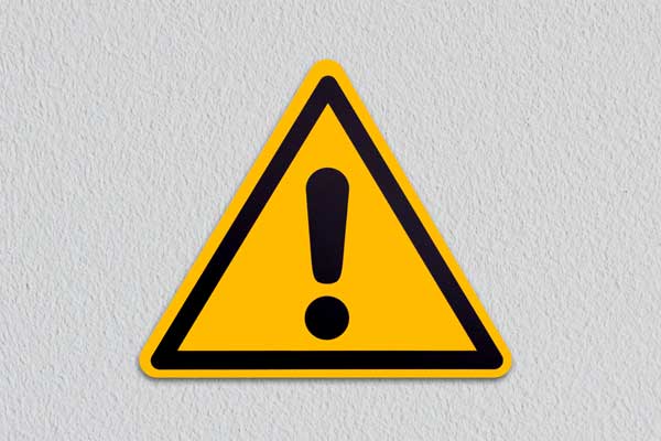 Triángulo eléctrico - Plástico impreso